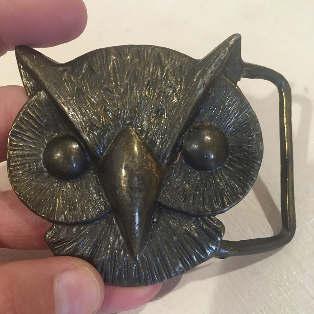 Vintage Owl Belt Buckle